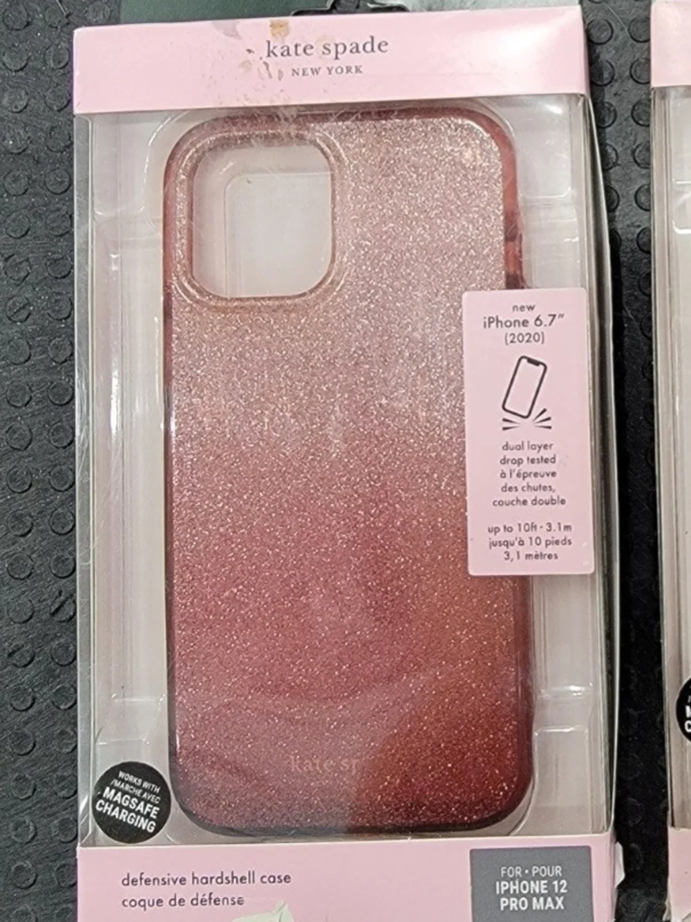 Tate Spade Burgundy Sparkle Hardshell Case for iPhone 12 Pro Max